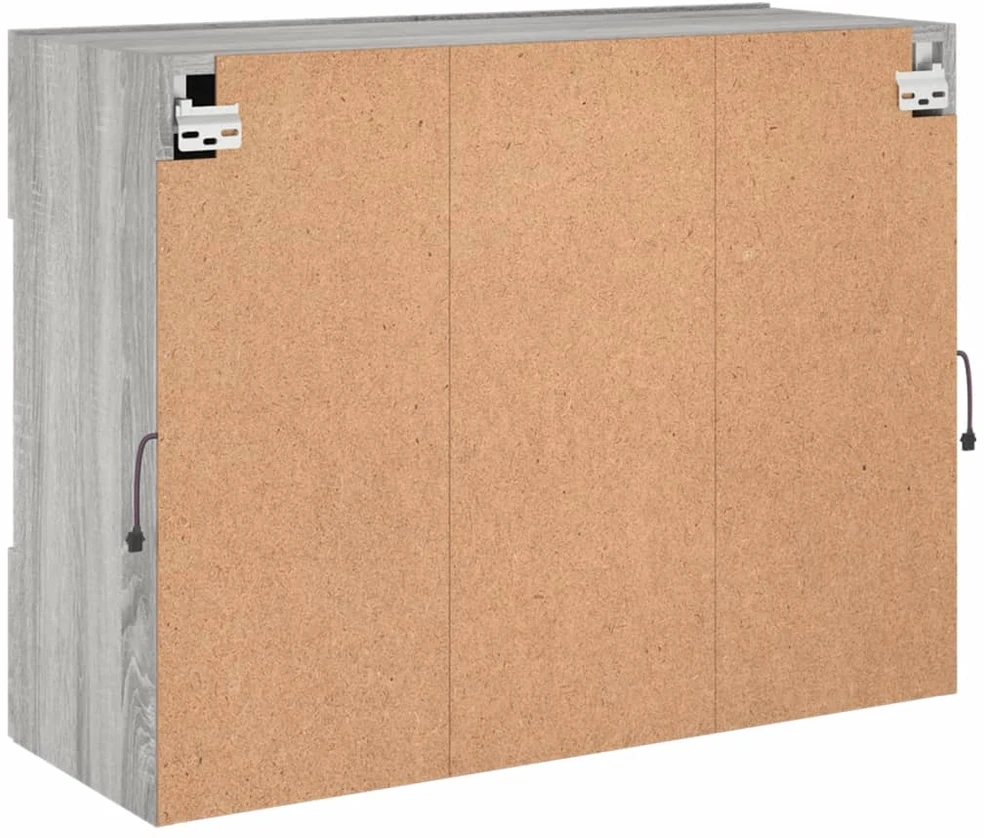 TV staliukas Sieninė TV spintelė su LED lemputėmis, pilka, 78,5x30x60,5cm