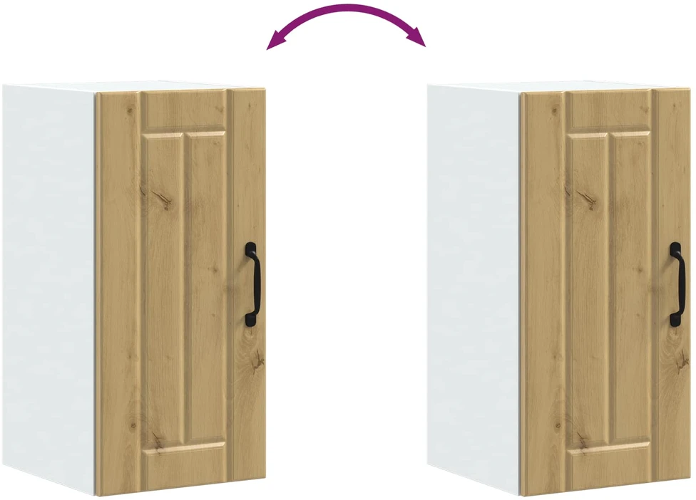 Sieninė virtuvės spinta "Lucca" Artisan Oak Engineered Wood