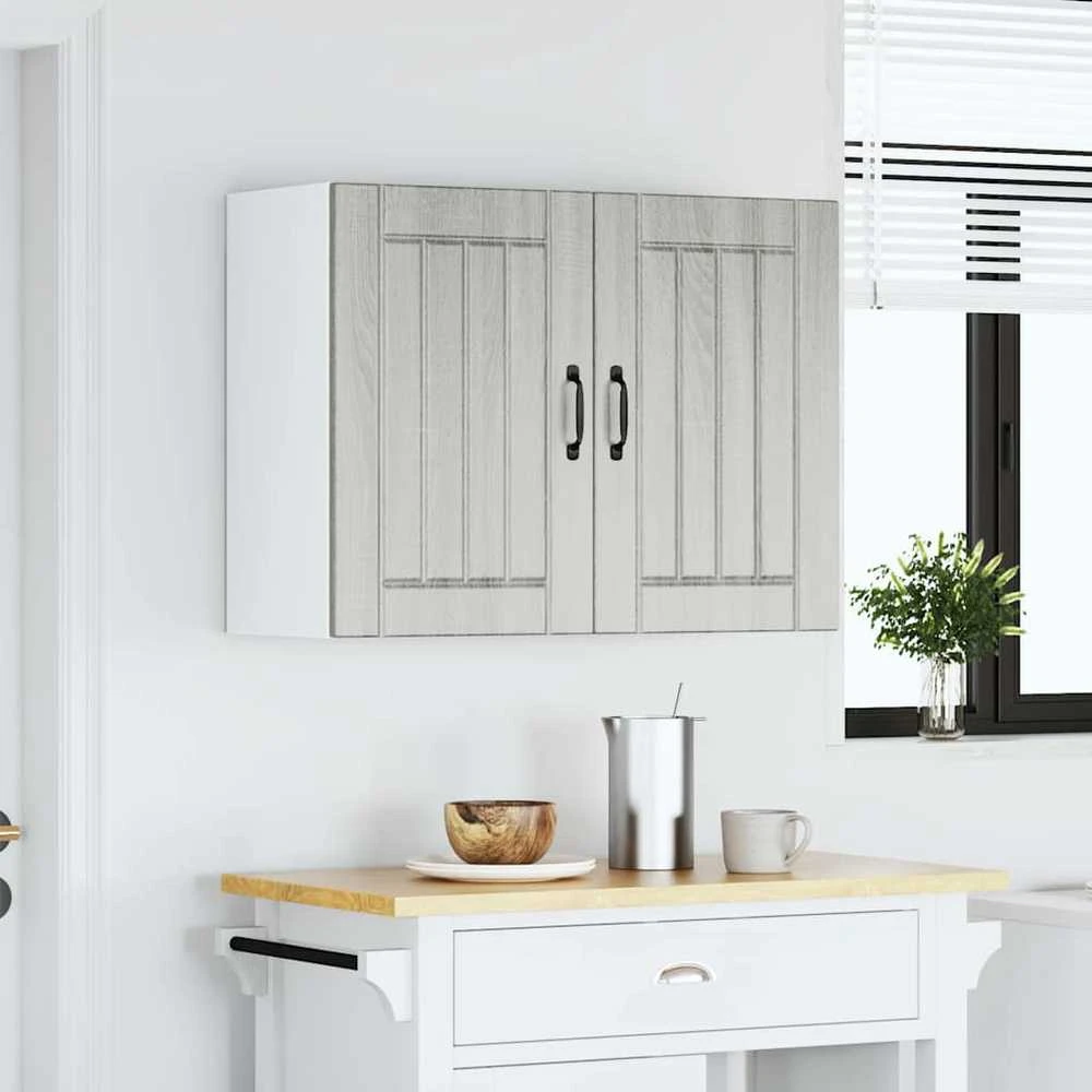 Sieninė virtuvės spinta "Lucca" Pilka Sonoma Engineered Wood