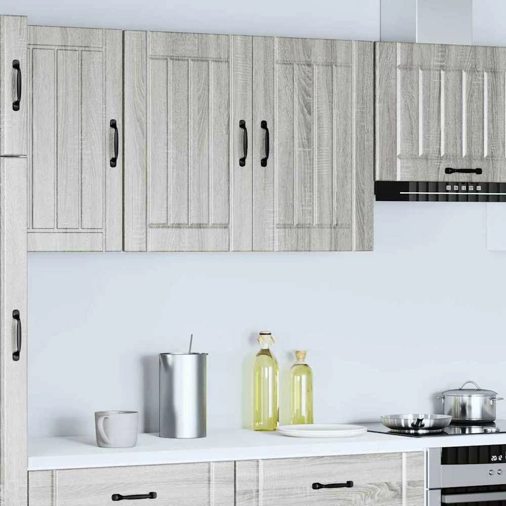 Sieninė virtuvės spinta "Lucca" Pilka Sonoma Engineered Wood