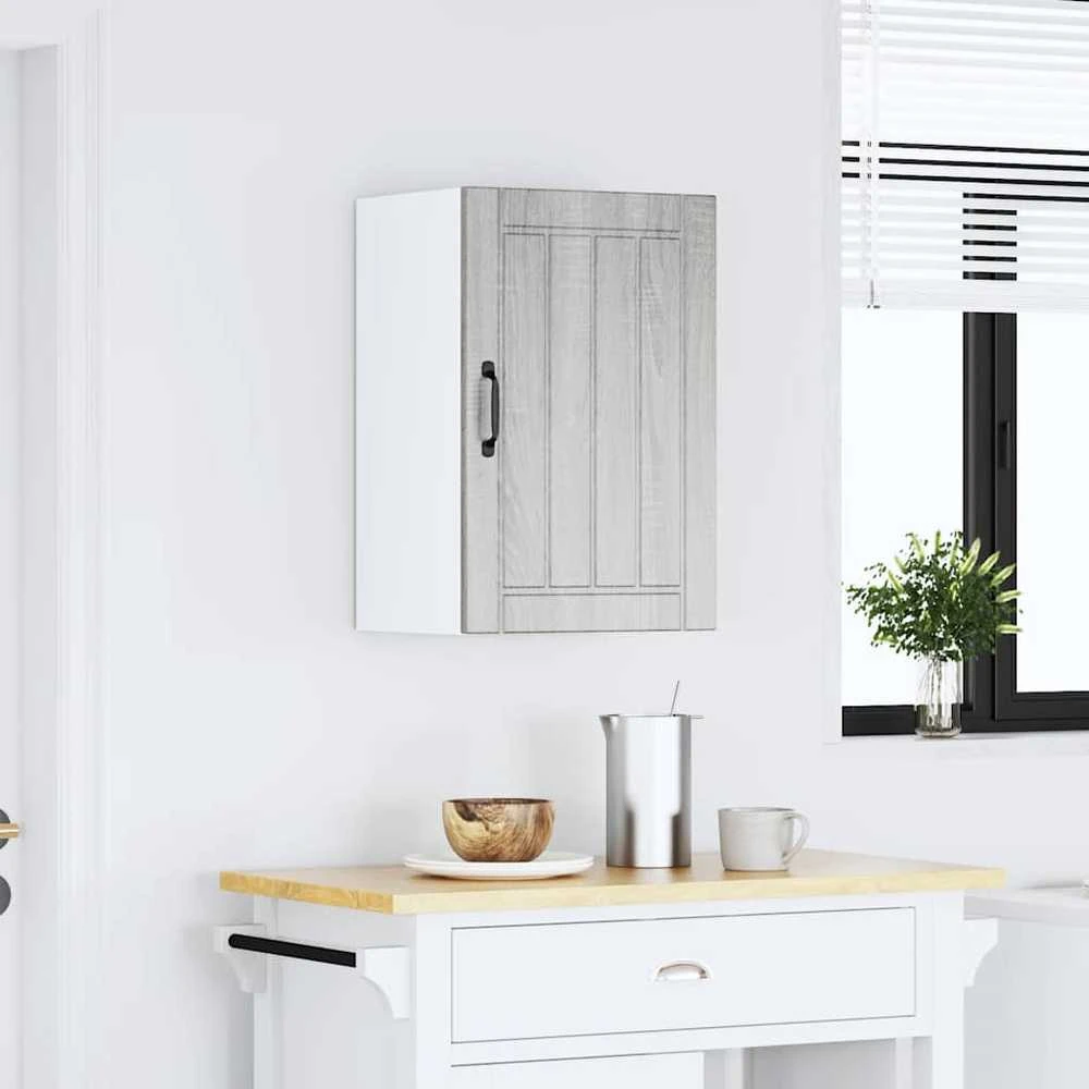 Sieninė virtuvės spinta "Lucca" Pilka Sonoma Engineered Wood