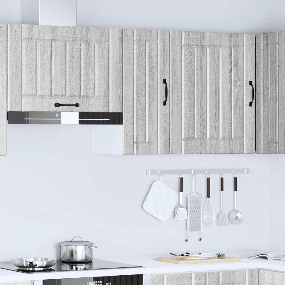 Sieninė virtuvės spinta "Lucca" Pilka Sonoma Engineered Wood
