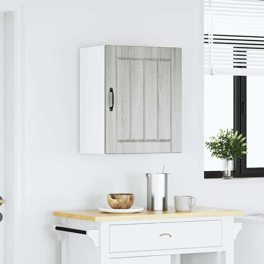 Sieninė virtuvės spinta "Lucca" Pilka Sonoma Engineered Wood