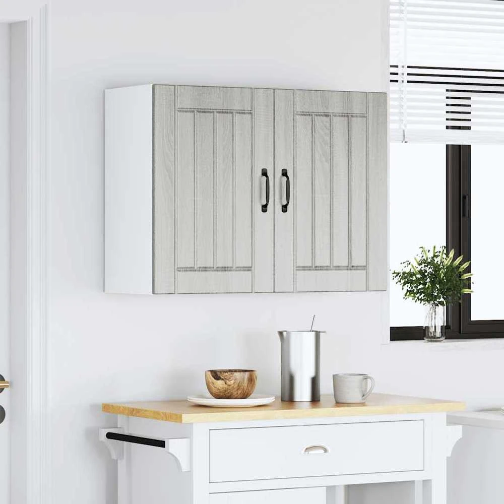 Sieninė virtuvės spinta "Lucca" Pilka Sonoma Engineered Wood