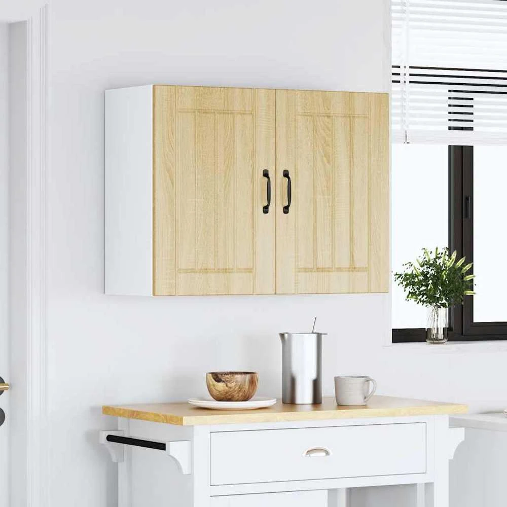 Sieninė virtuvės spinta "Lucca" Sonoma Oak Engineered Wood