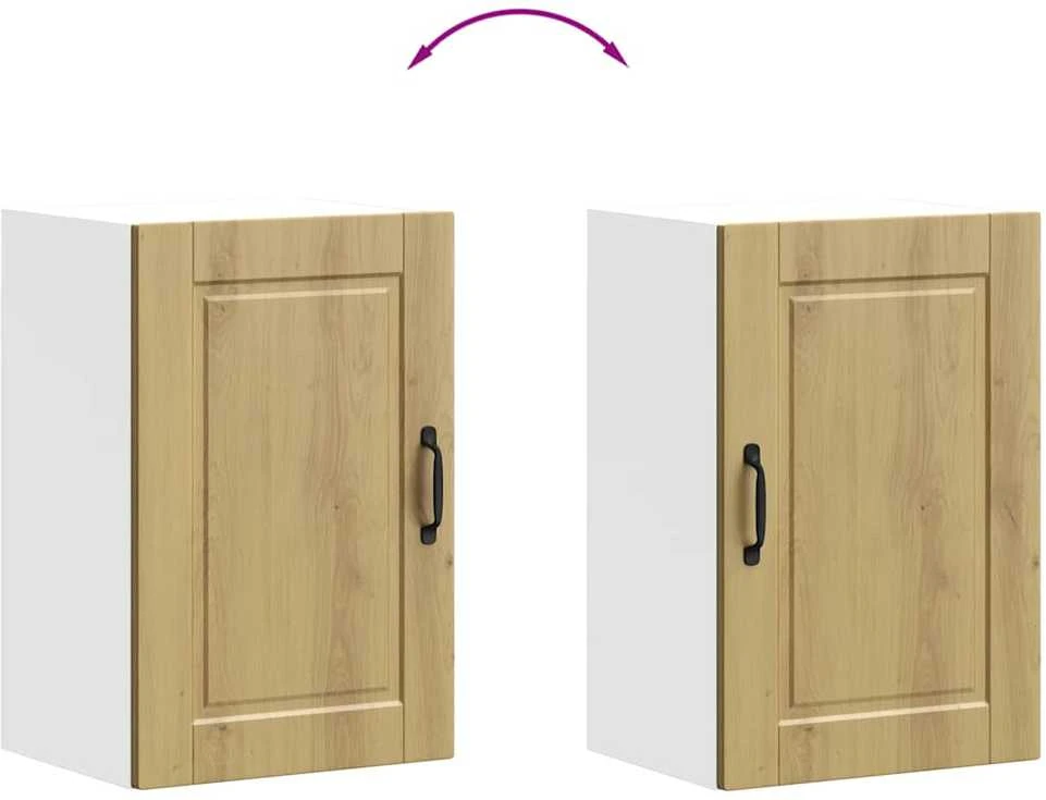 Sieninė virtuvės spinta "Porto" Artisan Oak Engineered Wood