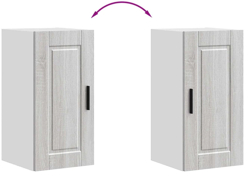 Sieninė virtuvės spinta "Porto" Pilka Sonoma Engineered Wood