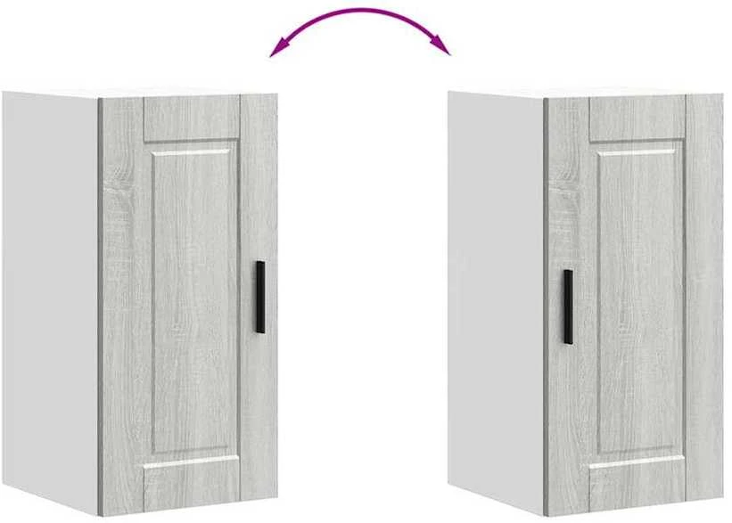 Sieninė virtuvės spinta "Porto" Pilka Sonoma Engineered Wood