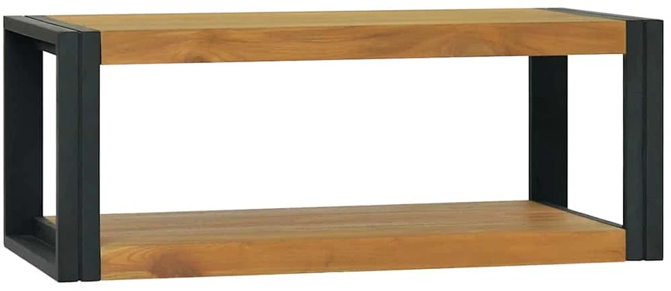 Sieninė vonios kambario spintelė, 90x45x35cm, tikmedžio masyvas