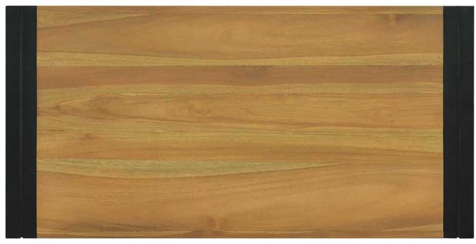 Sieninė vonios kambario spintelė, 90x45x35cm, tikmedžio masyvas