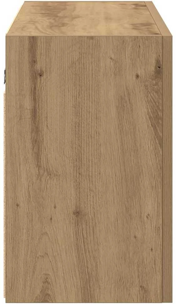 Sieninė vonios kambario spintelė, artisano ąžuolo, 100x25x40cm