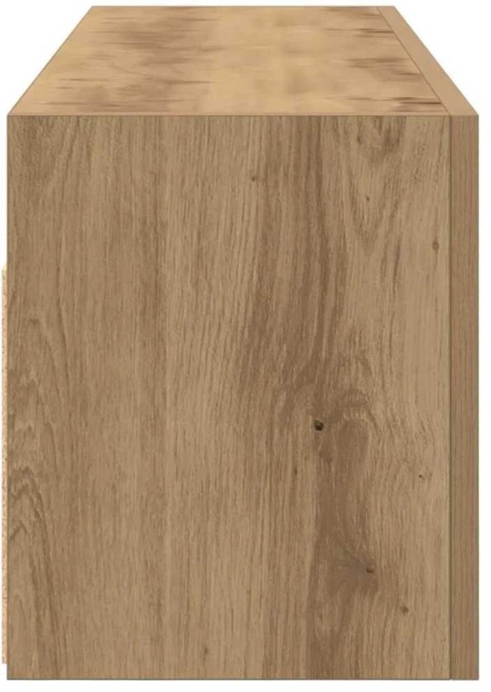 Sieninė vonios kambario spintelė, artisano ąžuolo, 100x25x30cm