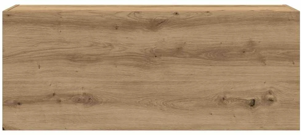 Sieninė vonios kambario spintelė, artisano ąžuolo, 100x25x40cm
