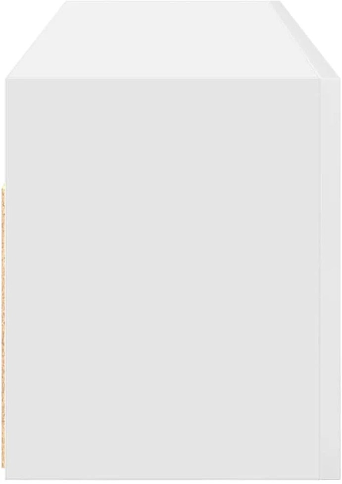 Sieninė vonios kambario spintelė, baltos, 100x25x30cm, mediena