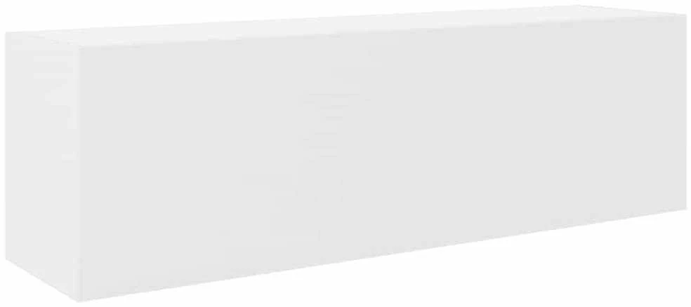 Sieninė vonios kambario spintelė, baltos, 100x25x30cm, mediena
