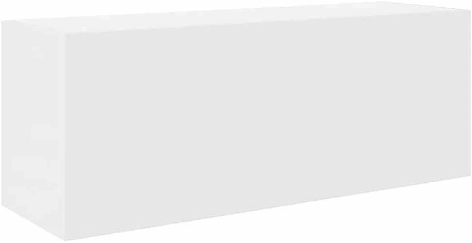 Sieninė vonios kambario spintelė, baltos, 80x25x30cm, mediena