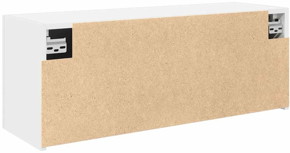 Sieninė vonios kambario spintelė, baltos, 80x25x30cm, mediena