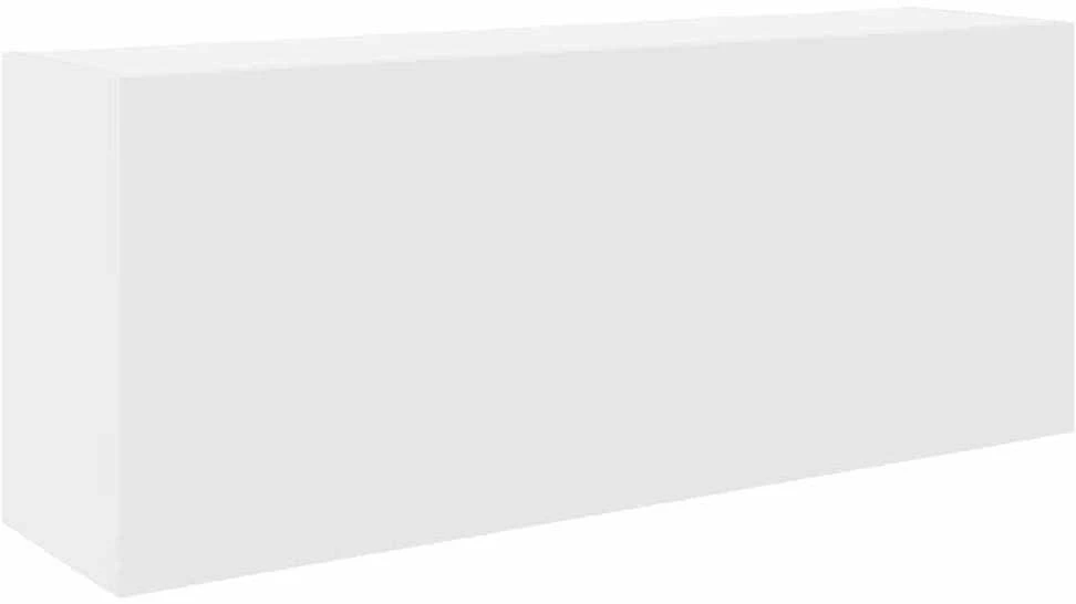 Sieninė vonios kambario spintelė, baltos, 100x25x40cm, mediena