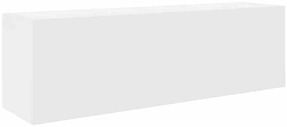 Sieninė vonios kambario spintelė, baltos, 100x25x30cm, mediena
