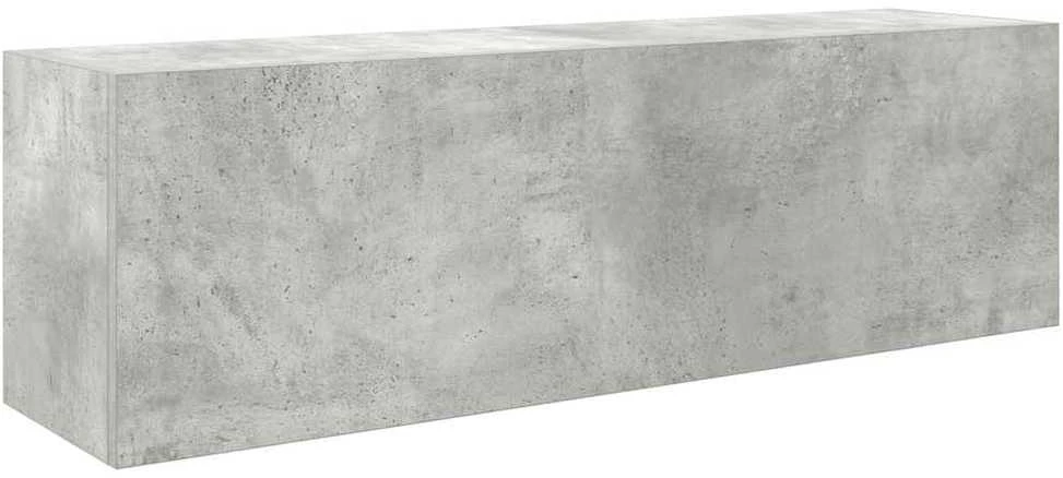 Sieninė vonios kambario spintelė, betono pilka, 100x25x30cm