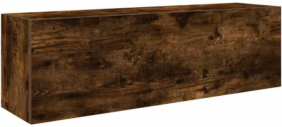 Sieninė vonios kambario spintelė, dūminio ąžuolo, 100x25x30cm