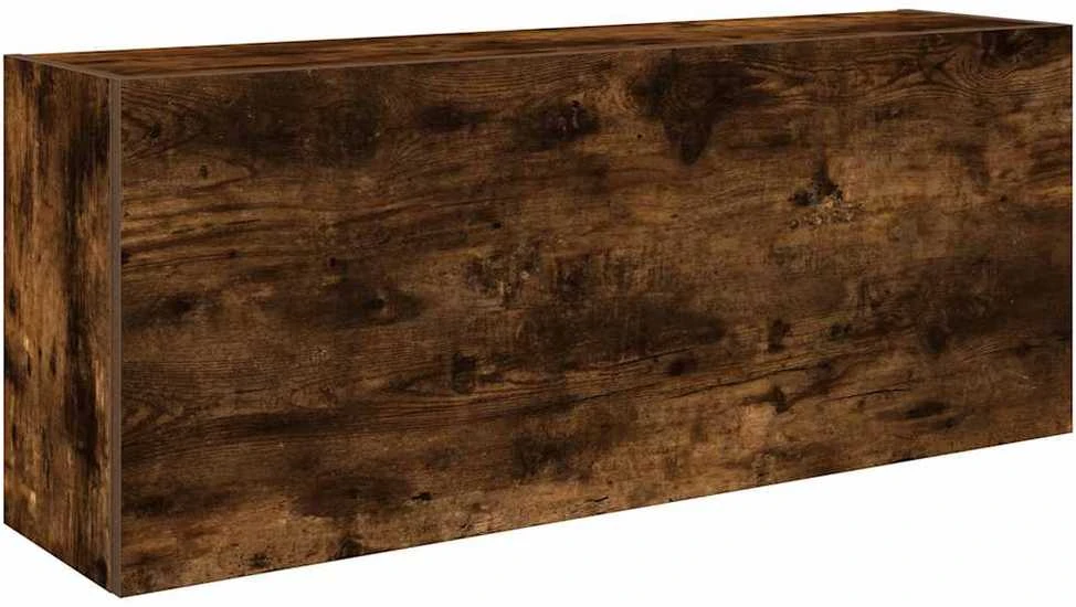 Sieninė vonios kambario spintelė, dūminio ąžuolo, 100x25x40cm