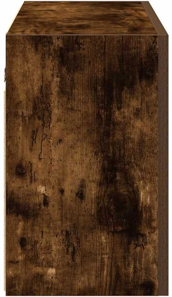 Sieninė vonios kambario spintelė, dūminio ąžuolo, 100x25x40cm