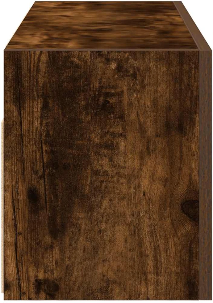 Sieninė vonios kambario spintelė, dūminio ąžuolo, 80x25x30cm