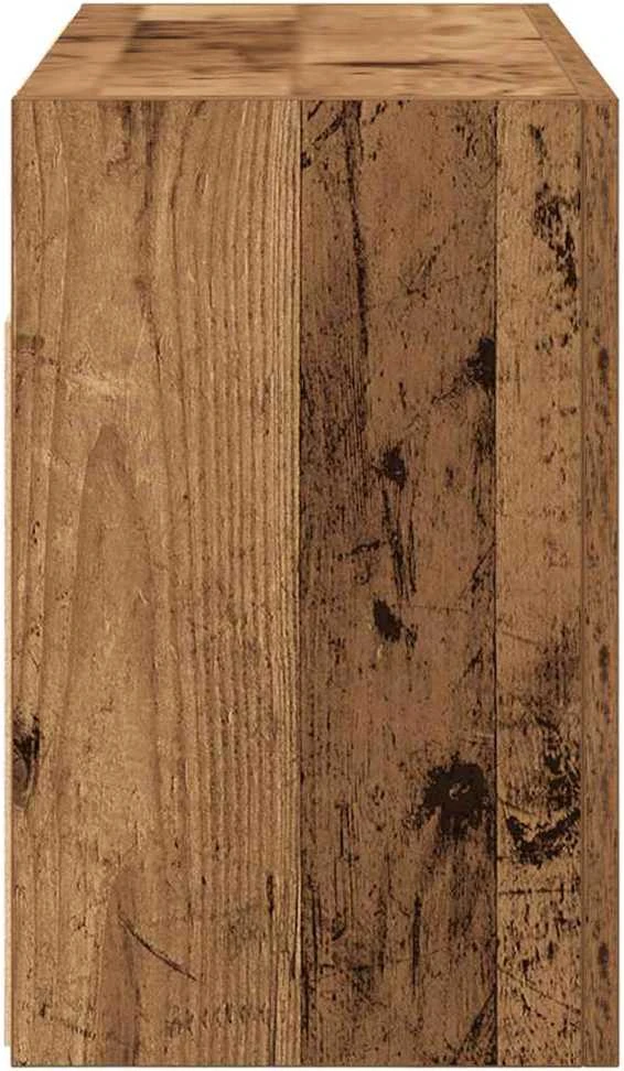 Sieninė vonios kambario spintelė, medienos, 60x25x40cm, mediena