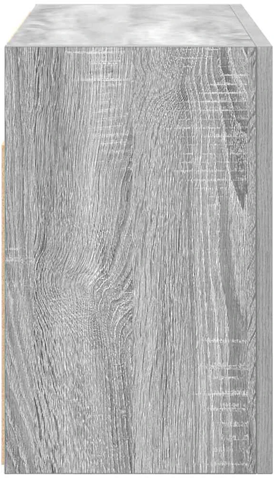Sieninė vonios kambario spintelė, pilka ąžuolo, 60x25x40cm