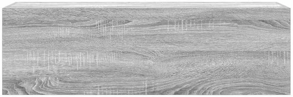 Sieninė vonios kambario spintelė, pilka ąžuolo, 100x25x30cm