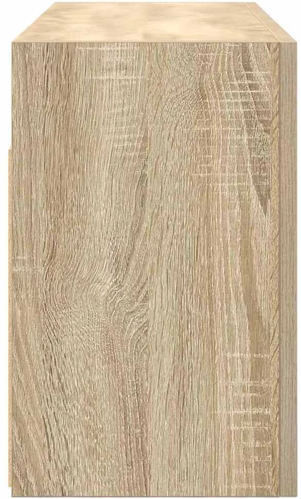 Sieninė vonios kambario spintelė, sonoma ąžuolo, 80x25x40cm