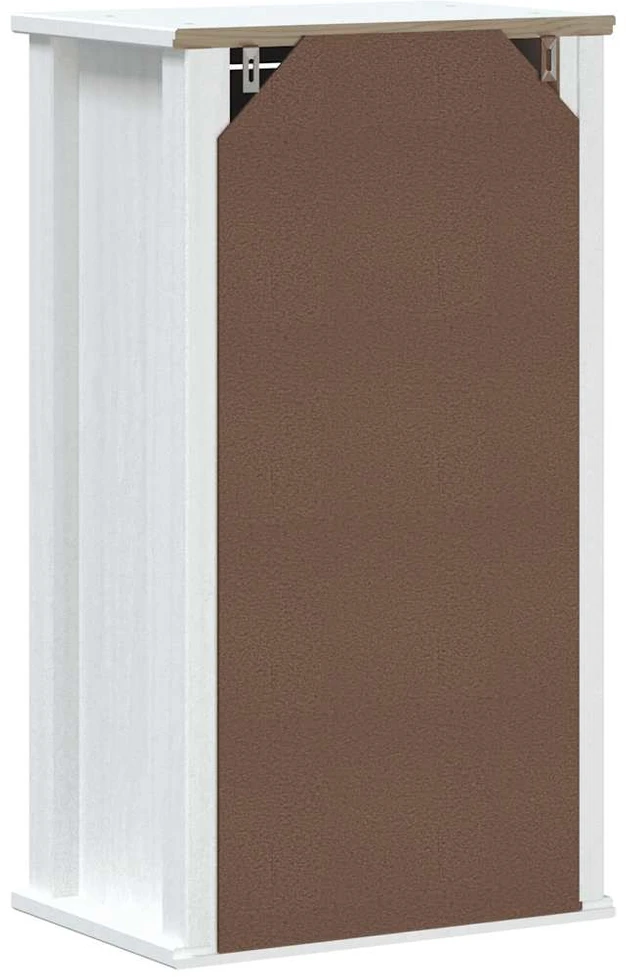 Sieninė vonios spintelė BERG, balta, 40x27x71,5cm, pušis