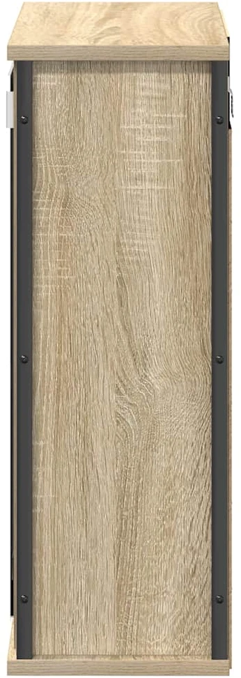 sieninė vonios spintelė su veidrodžiu sonoma ąžuolas 50x21x60cm