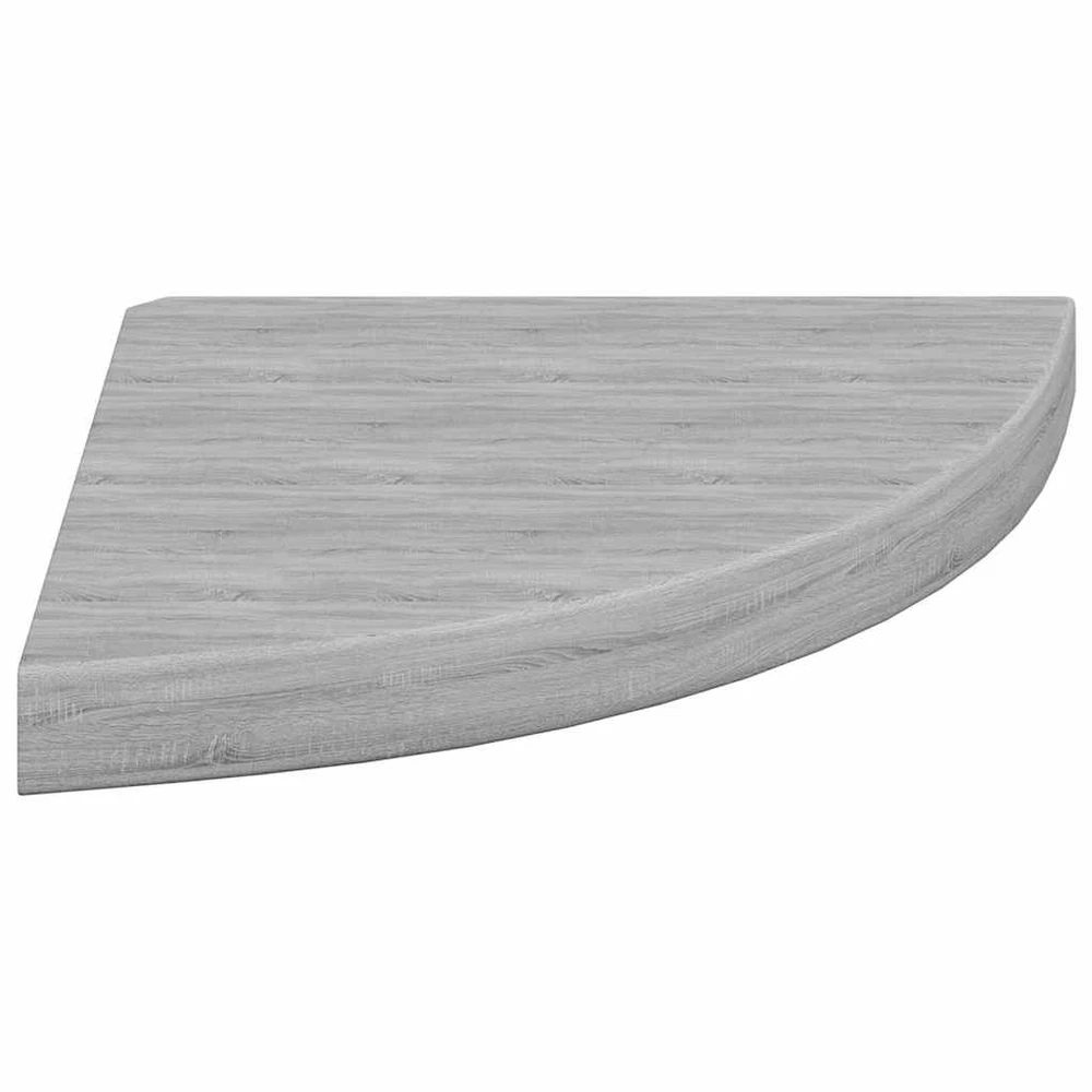 Sieninės kampinės lentynos, 2vnt., pilkos, 35x35x3,8cm, MDF