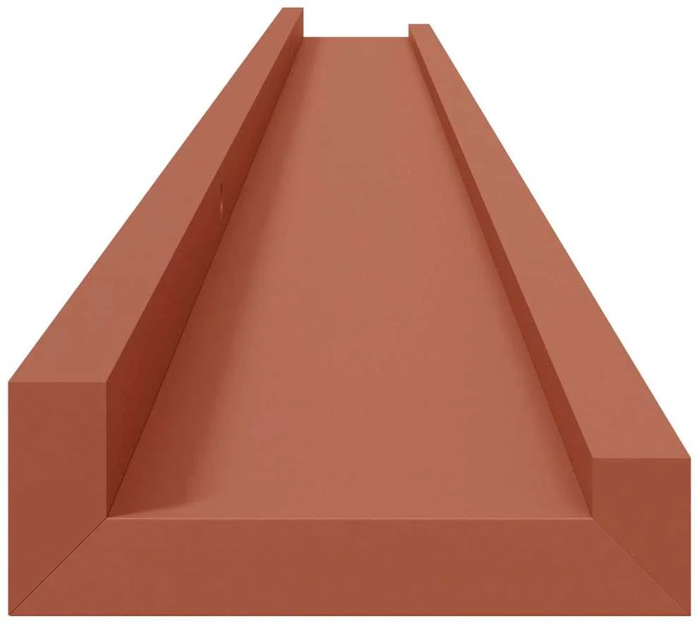 Sieninė lentyna 2 vnt. Raudona 115 x 9 x 3 cm Apdirbta mediena