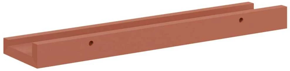 Sieninė lentyna 2 vnt. Raudona 40 x 9 x 3 cm Apdirbta mediena