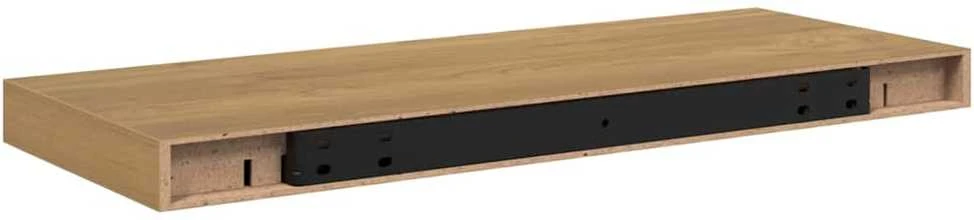 Sieninė lentyna 2 vnt. Ruda 60 x 23,5 x 3,8 cm Apdirbta mediena