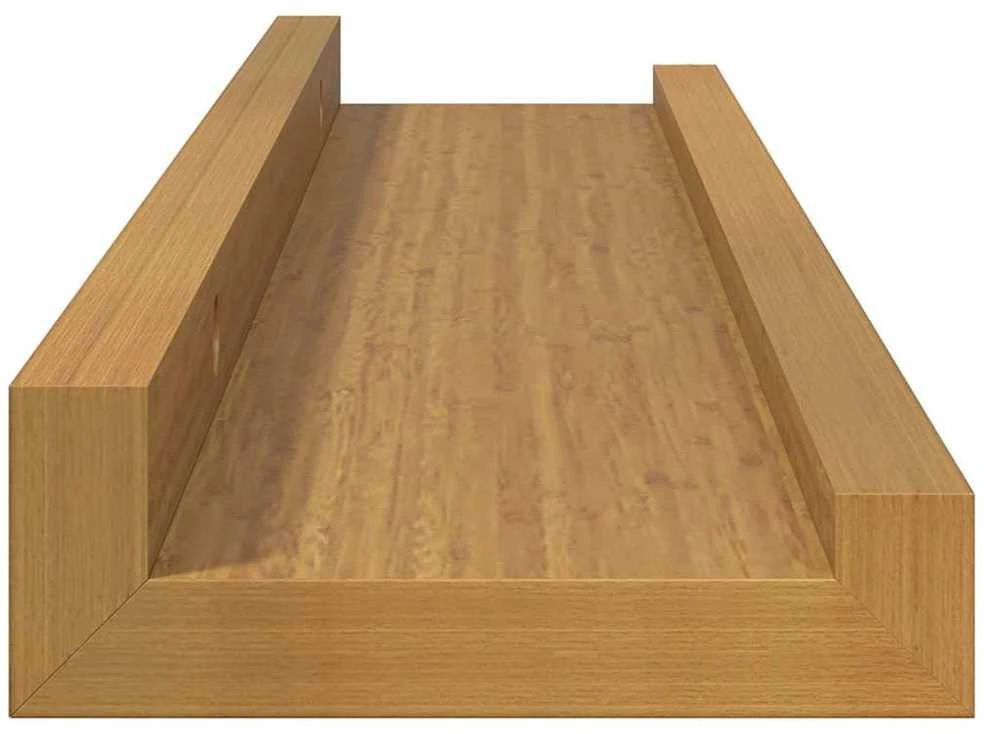Sieninė lentyna 2 vnt. Smėlio 40 x 9 x 3 cm Apdirbta mediena