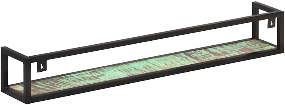 Sieninės lentynos, 2vnt., 120cm, perdirbtos medienos masyvas