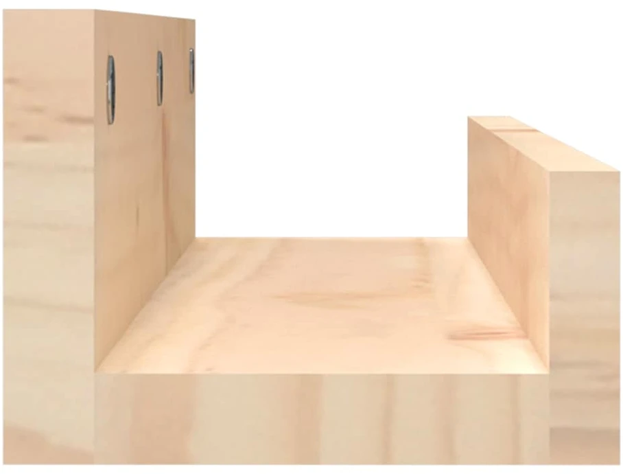 Sieninės lentynos, 2vnt., 50x12x9cm, pušies medienos masyvas