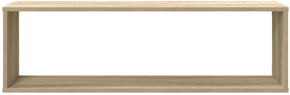 Sieninės lentynos, 2vnt., ąžuolo, 100x15x30cm, MDP, kubo formos