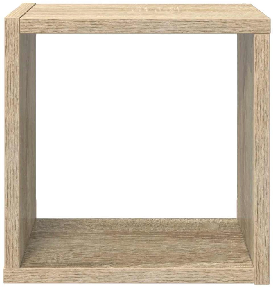 Sieninės lentynos, 2vnt., ąžuolo, 26x15x26cm, kubo formos