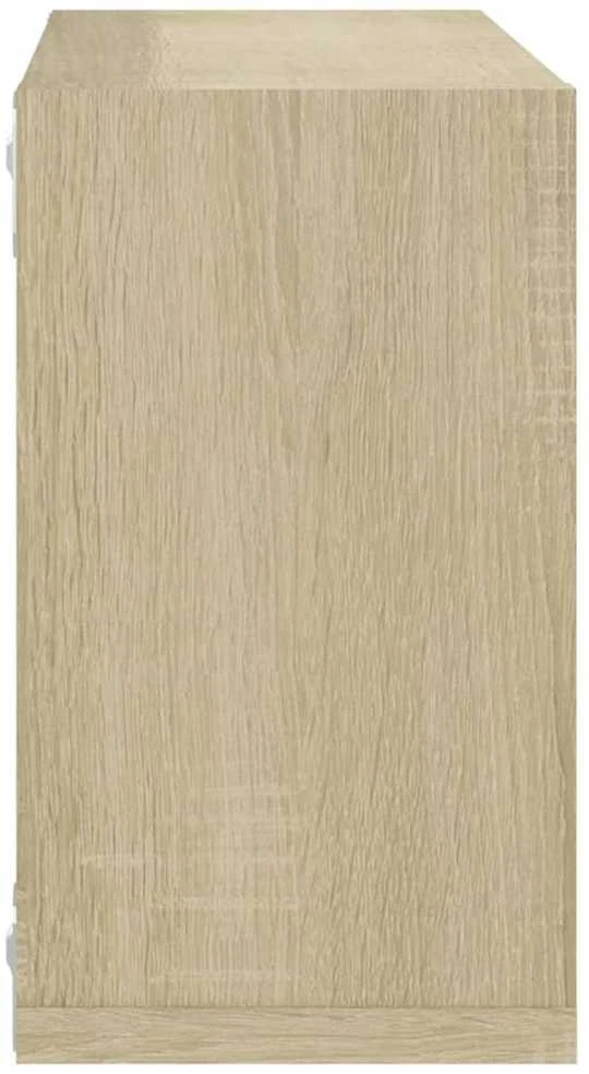 Sieninės lentynos, 2vnt., ąžuolo, 26x15x26cm, kubo formos