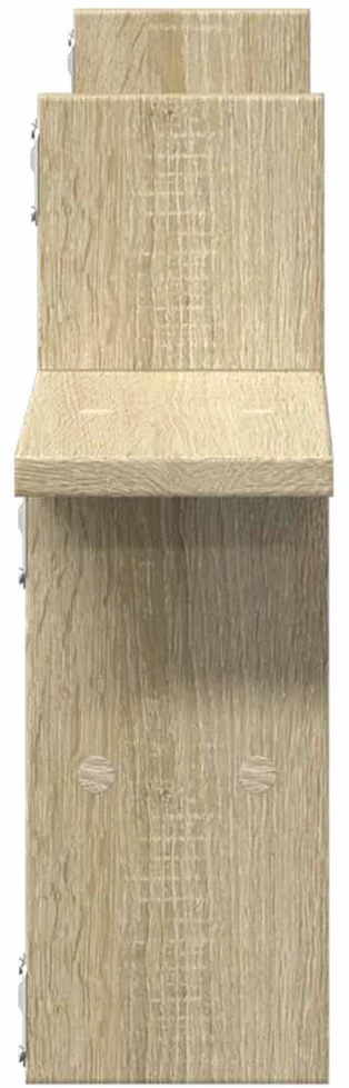 Sieninės lentynos, 2vnt., ąžuolo, 38x12x38cm, apdirbta mediena