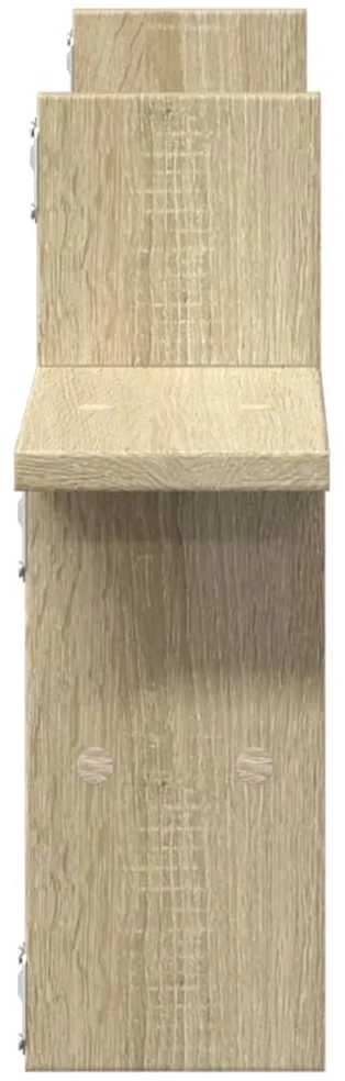 Sieninės lentynos, 2vnt., ąžuolo, 38x12x38cm, apdirbta mediena
