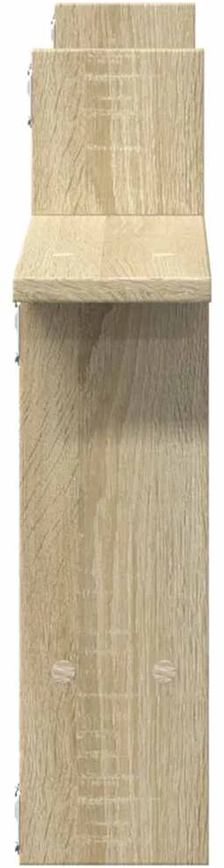 Sieninės lentynos, 2vnt., ąžuolo, 50x12x50cm, apdirbta mediena