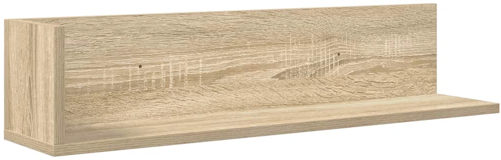 Sieninės lentynos, 2vnt., ąžuolo, 75x16,5x16,5cm, mediena