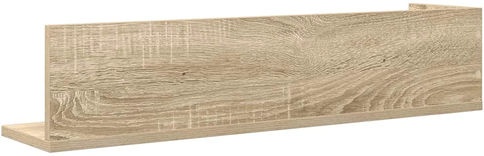 Sieninės lentynos, 2vnt., ąžuolo, 75x16,5x16,5cm, mediena