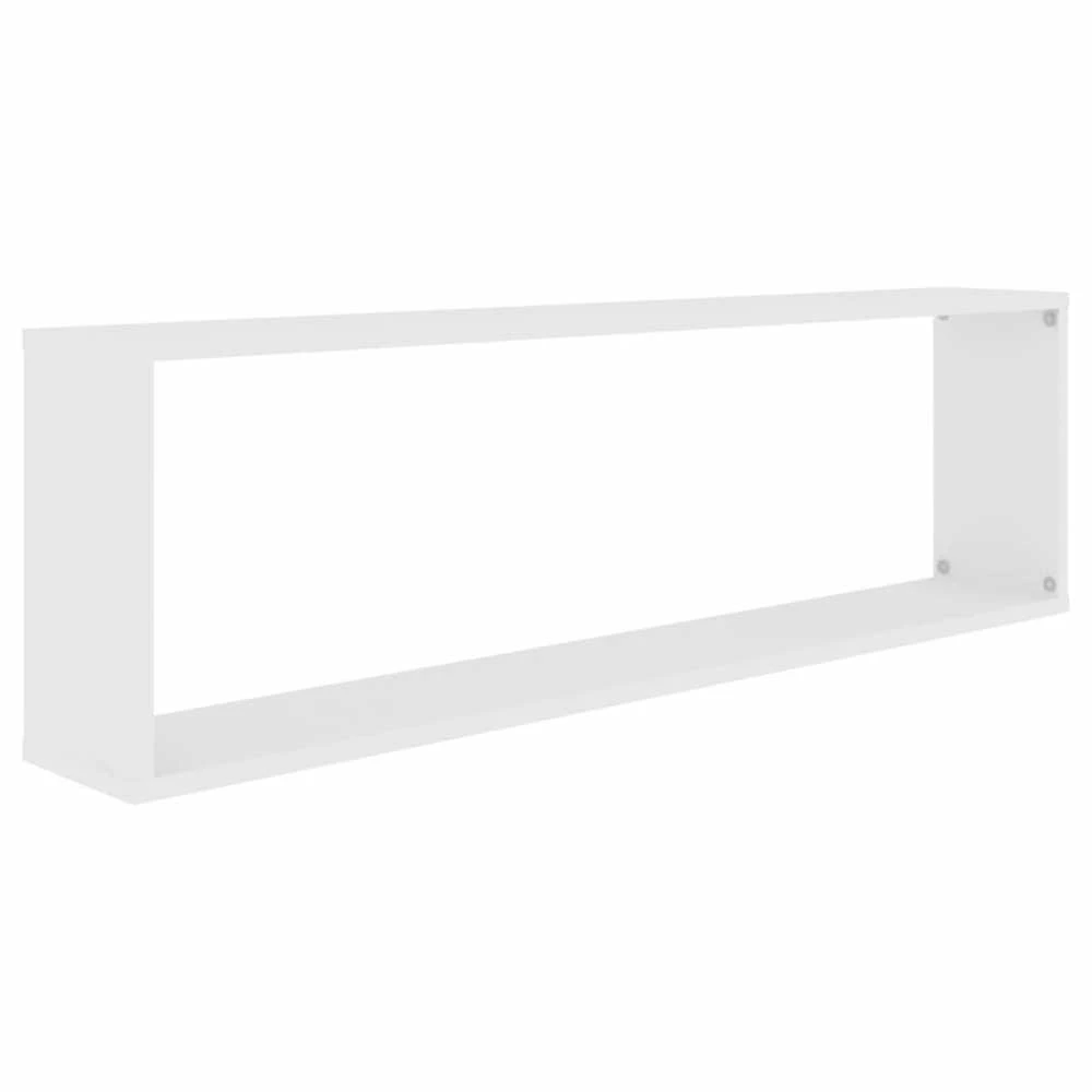 Sieninės lentynos, 2vnt., baltos, 100x15x30cm, apdirbta mediena